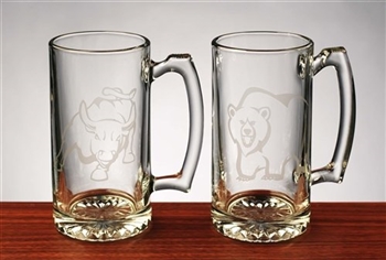 Bull & Bear Beer Mugs -25 Oz - Cool Beer Mugs