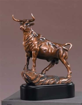 Stock Market Bull Statue - Free Next Day Engraving