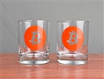 Bitcoin Whiskey Glasses