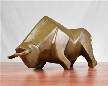 Contemporary Bronze Bull Statue