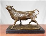 Pure Bronze Bull Statue on Marble