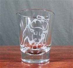 Stock Market Bull Shot Glass -  Set of 2