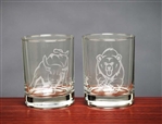 Bull & Bear Whiskey Glasses