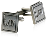 Law Book Pewter Cufflinks