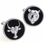 Bull & Bear Cufflinks Round