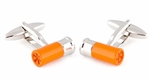 Shotgun Shell Cufflinks Orange