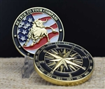 Be True To Your Compass Coin - Gold Plated
