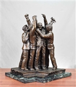 Bronze "Floor Traders" by Roche Sculpture - Rare - Stockbroker Statue