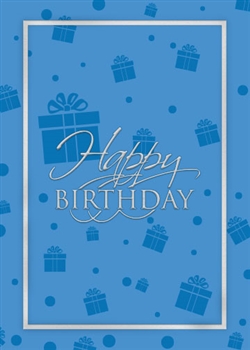 Birthday Blue Presents Card