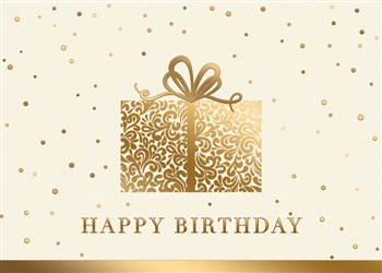 Elegant Present Birthday Card - PREMIUM GREETING CARD