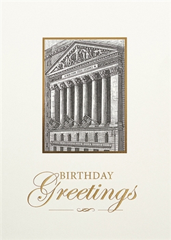 Gold Wall Street Birthday Card - Greeting Card