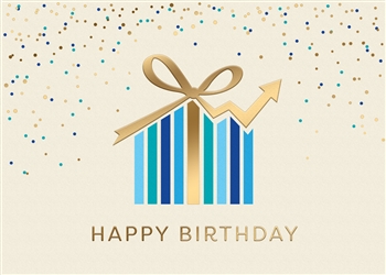 Upward Chart Birthday Card - PREMIUM GREETING CARD