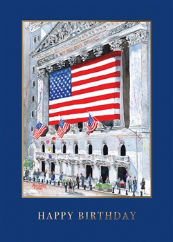 Wall Street Exchange Birthday Card - PREMIUM GREETING CARD