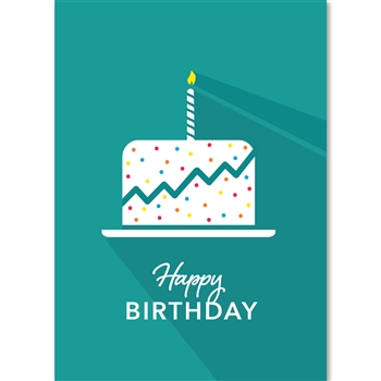 Outperforming Birthday Cake Card- Greeting Card