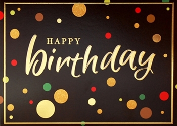 Brown and Gold Birthday Card