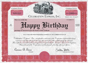 Happy Birthday Celebration Express Card