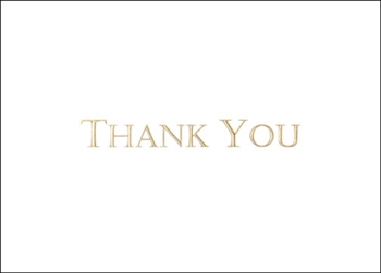 Gold Foil Thank You Card