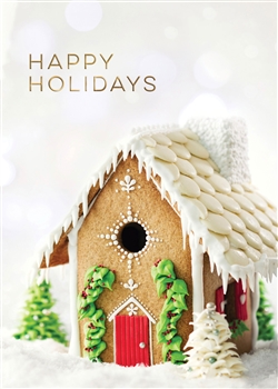 Holiday Gingerbread House Greeting Card