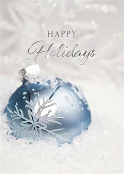Icy Blue Ornament- Holiday Greeting Card