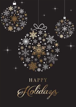Silver and Gold Foil Ornament - Holiday Greeting Card