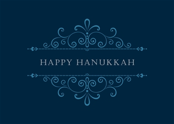Ornamental Hanukkah Greetings Card