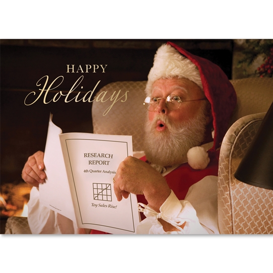 Santa's Research Report Holiday Greeting Card