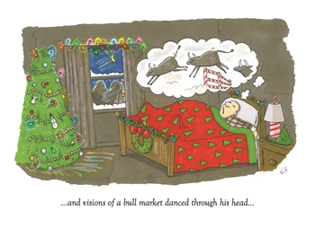 Bull Market Dreams Holiday Card