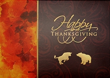 Thanksgiving Bull & Bear Card