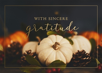 Autumn Pumpkin Gratitude Thanksgiving Holiday Greeting Card