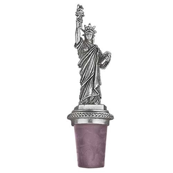 Statue of Liberty Pewter Wine Bottle Stopper - Handmade in the USA