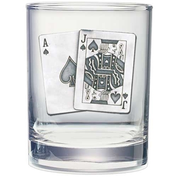 Black Jack Whiskey Glasses - Set of 2