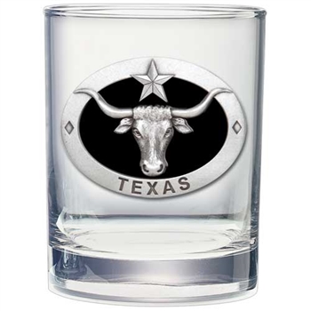 Texas Longhorn Bull Whiskey Glasses - Set of 2