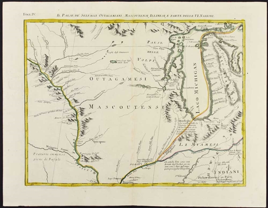 Map of The Old Northwest Territory - by Zatta 1778