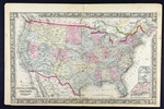 Old Map of the United States & Territories - Mitchell 1864