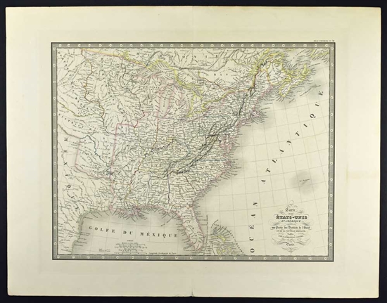 Antique Map of the United States - J. Andriveau-Goujon 1837