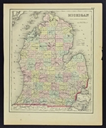 Antique Map of Michigan - J.H. Colton 1855