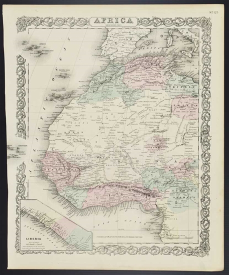 Colton's Africa Map - 1860s