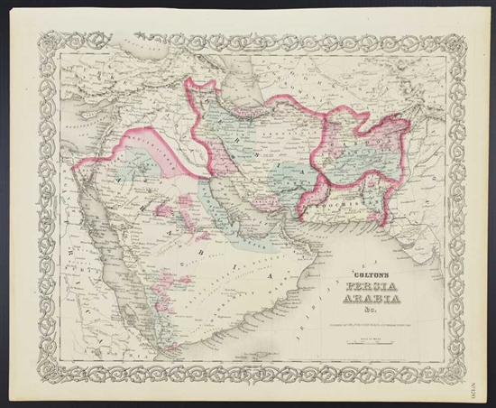 Colton's Persia Arabia &c. Map - 1860s
