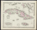 Colton's Cuba Jamaica & Porto Rico Map - 1860s