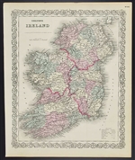 Colton's Antique Map of Ireland -  1860s