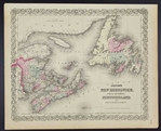 Colton's New Brunswick, Nova Scotia, Newfoundland, and Prince Edward Island Map - 1860s