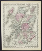 Colton's Scotland Map - 1860s