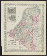Colton's Holland and Belgium Map - 1860s