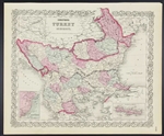 Colton's Turkey in Europe Map -  1860s