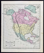 Old Map of North America - Cornell 1860s