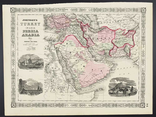 Johnson's Turkey in Asia Persia, Arabia & C. - 1864
