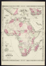 Johnson's Antique Map of Africa - 1864