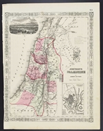 Johnson's Antique Map of Palestine - 1864