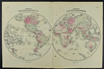 Johnson's Antique Map of the World - 1867