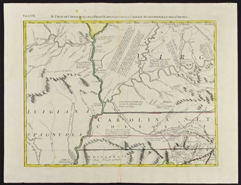 Map of Virginia, Carolina, Kentucky  - by Zatta 1778